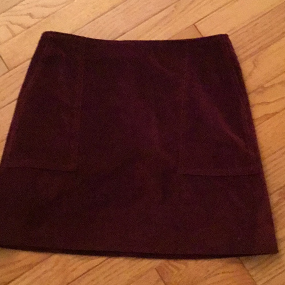 Gap suede mini skirt in wine